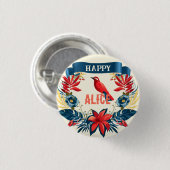 Frohe Weihnachten und ein glückliches neues Jahr!  Button (Vorne & Hinten)