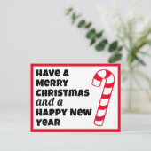 Frohe Weihnachten und ein glückliches neues Jahr C Postkarte (Stehend Vorderseite)