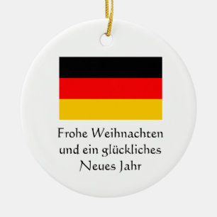 Frohe Weihnachten und ein glückliches neues Jahr d Keramik Ornament