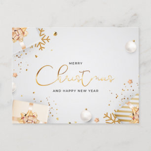 Frohe Weihnachten und ein glückliches neues Jahr D Postkarte