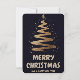 Frohe Weihnachten und ein glückliches neues Jahr! Dankeskarte