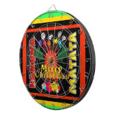 Frohe Weihnachten und ein glückliches neues Jahr Dartscheibe (Vorderseite rechts)