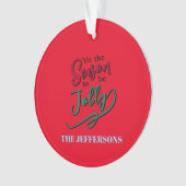 Frohe Weihnachten und ein glückliches neues Jahr F Ornament (Vorderseite)