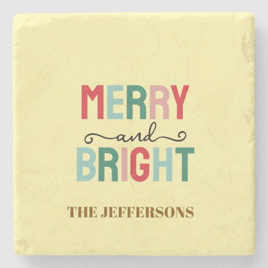 Frohe Weihnachten und ein glückliches neues Jahr F Steinuntersetzer (Vorderseite)