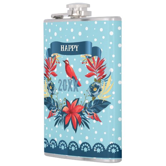 Frohe Weihnachten und ein glückliches neues Jahr! Flachmann (Links)