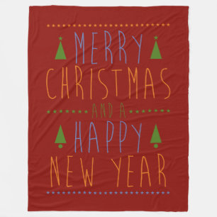 Frohe Weihnachten und ein glückliches neues Jahr Fleecedecke