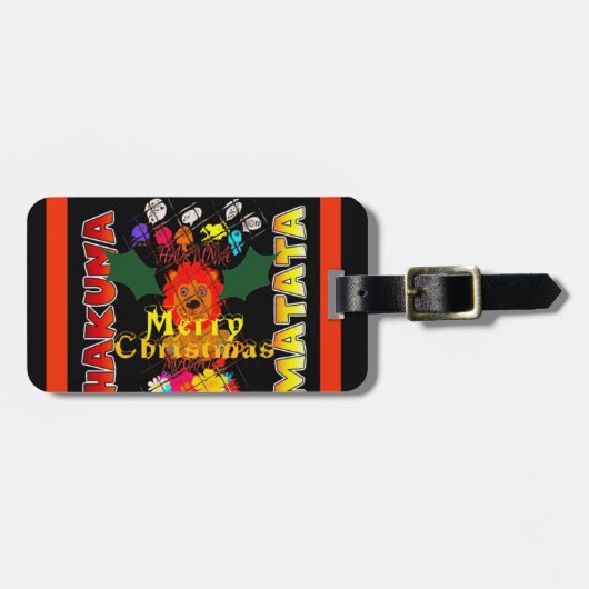 Frohe Weihnachten und ein glückliches neues Jahr Gepäckanhänger (Vorderseite horizontal)