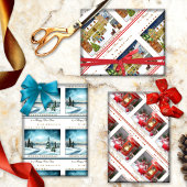 Frohe Weihnachten und ein glückliches neues Jahr Geschenkpapier Set