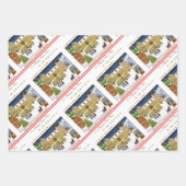 Frohe Weihnachten und ein glückliches neues Jahr Geschenkpapier Set (Vorderseite 2)