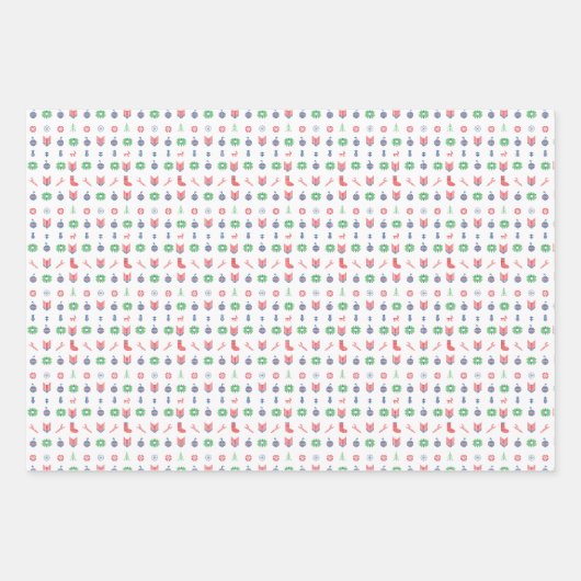 Frohe Weihnachten und ein glückliches Neues Jahr! Geschenkpapier Set (Vorderseite 3)