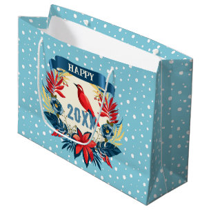 Frohe Weihnachten und ein glückliches neues Jahr! Große Geschenktüte