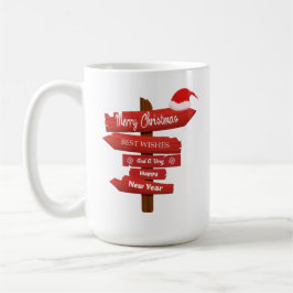 Frohe Weihnachten und ein glückliches neues Jahr H Kaffeetasse