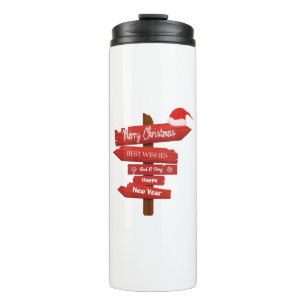 Frohe Weihnachten und ein glückliches neues Jahr H Thermosbecher