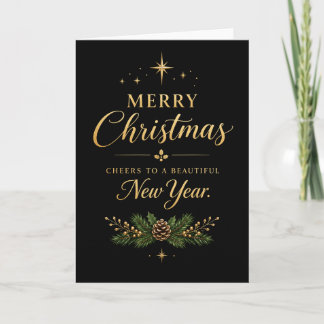 Frohe Weihnachten und ein glückliches neues Jahr i Karte