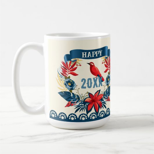 Frohe Weihnachten und ein glückliches neues Jahr! Kaffeetasse (Links)