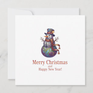 FROHE WEIHNACHTEN UND EIN GLÜCKLICHES NEUES JAHR KARTE