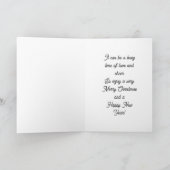 Frohe Weihnachten und ein glückliches neues Jahr Karte (Innenseite)