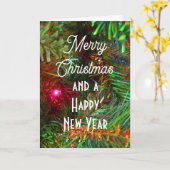 Frohe Weihnachten und ein glückliches neues Jahr Karte (Gelbe Blume)