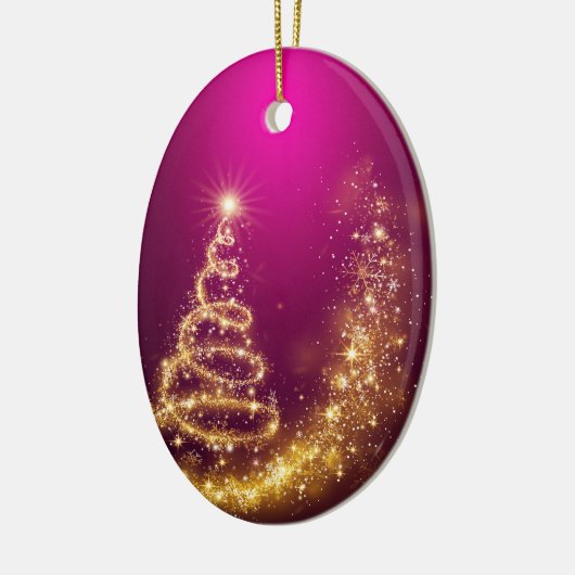 Frohe Weihnachten und ein glückliches neues Jahr! Keramik Ornament (Links)