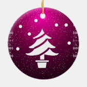 Frohe Weihnachten und ein glückliches neues Jahr! Keramik Ornament (Hinten)