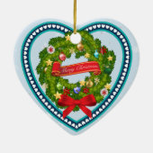 Frohe Weihnachten und ein glückliches neues Jahr! Keramik Ornament (Hinten)