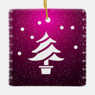 Frohe Weihnachten und ein glückliches neues Jahr! Keramikornament