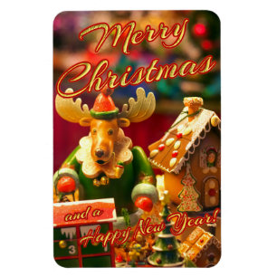 Frohe Weihnachten und ein glückliches neues Jahr! Magnet
