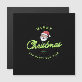 Frohe Weihnachten und ein glückliches Neues Jahr Magnetkarte (Vorne/Hinten)