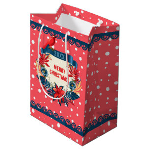 Frohe Weihnachten und ein glückliches neues Jahr! Mittlere Geschenktüte