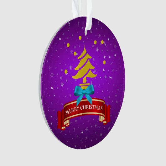Frohe Weihnachten und ein glückliches neues Jahr! Ornament (Vorderseite)