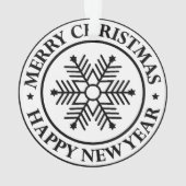 Frohe Weihnachten und ein glückliches neues Jahr! Ornament (Rückseite)