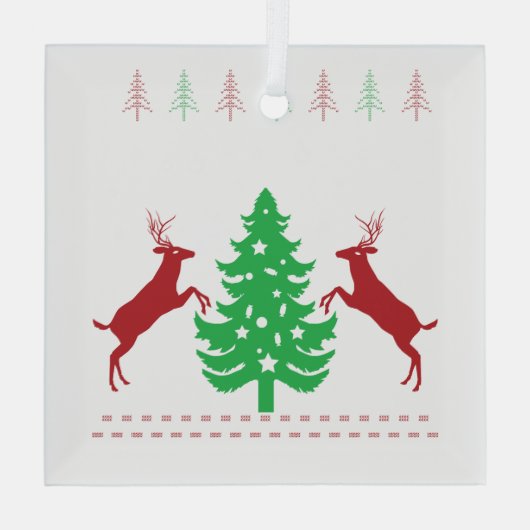 Frohe Weihnachten und ein glückliches neues Jahr! Ornament Aus Glas (Rückseite)