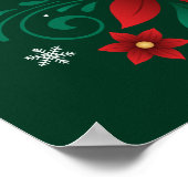 Frohe Weihnachten und ein glückliches neues Jahr P Poster (Ecke)