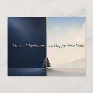 Frohe Weihnachten und ein glückliches neues Jahr Postkarte
