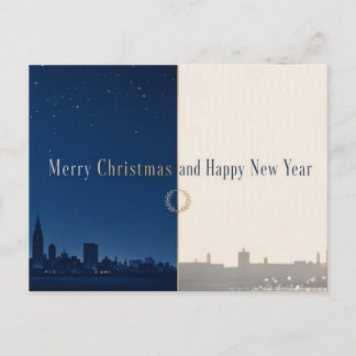 Frohe Weihnachten und ein glückliches neues Jahr Postkarte