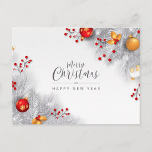 Frohe Weihnachten und ein glückliches neues Jahr Postkarte
