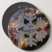 Frohe Weihnachten und ein glückliches neues Jahr S Button (Vorne & Hinten)