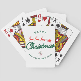 Frohe Weihnachten und ein glückliches neues Jahr Spielkarten