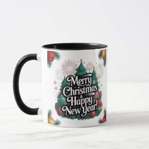 Frohe Weihnachten und ein glückliches neues Jahr Tasse
