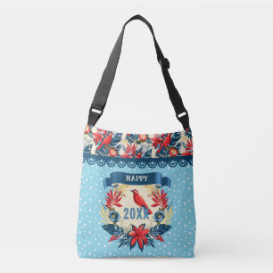 Frohe Weihnachten und ein glückliches neues Jahr!  Tragetaschen Mit Langen Trägern