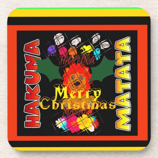 Frohe Weihnachten und ein glückliches neues Jahr Untersetzer (Vorderseite)