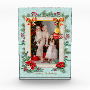 Frohe Weihnachten und ein glückliches neues Jahr v Fotoblock