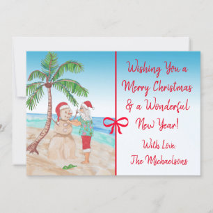 Frohe Weihnachten und ein glückliches neues Jahr W Karte