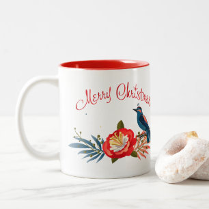 Frohe Weihnachten und ein glückliches neues Jahr!  Zweifarbige Tasse