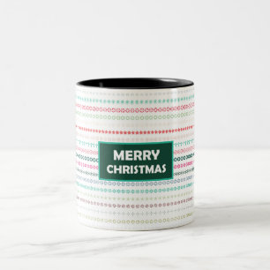Frohe Weihnachten und ein glückliches neues Jahr! Zweifarbige Tasse