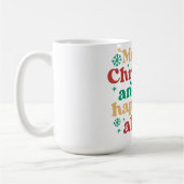 Frohe Weihnachten und ein Happy immer Kaffee Tasse (Links)