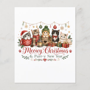 Frohe Weihnachten und ein schnurrbartiges Neues Ja Flyer