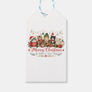 Frohe Weihnachten und ein schnurrbartiges Neues Ja Geschenkanhänger