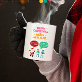 Frohe Weihnachten und eine glückliche Neujahrsfeie Kaffeetasse