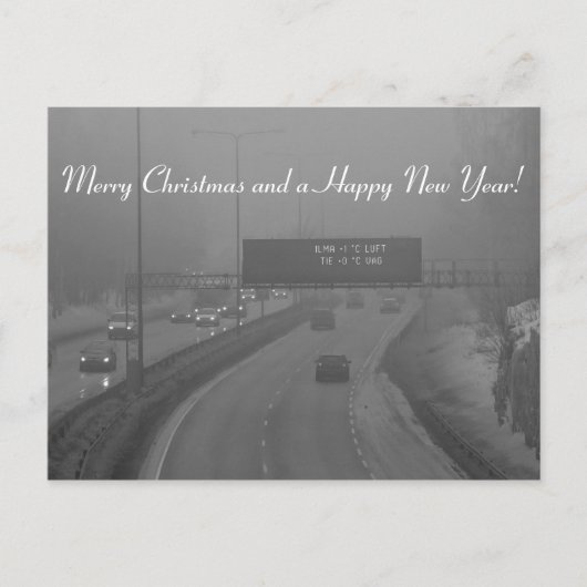 Frohe Weihnachten und eine glückliche Neujahrskart (Vorderseite)